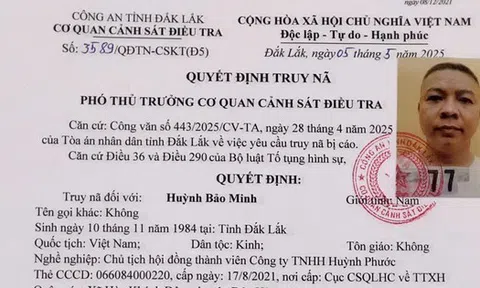 Truy nã cựu Chủ tịch HĐTV Công ty TNHH Huỳnh Phước vì tham ô tài sản và rửa tiền