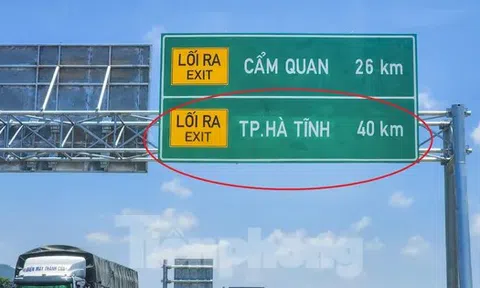 Biển báo địa danh ‘lạ’ trên cao tốc Hà Tĩnh được trả lại tên