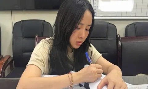 Hình ảnh Cún "Bông" Vũ Hồng Phúc tại cơ quan công an