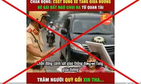 Sự thật về clip "CSGT dừng xe tang giữa đường, bé gái bất ngờ chui ra từ quan tài"
