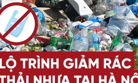 Infographic: Lộ trình cụ thể 6 năm Hà Nội 'chia tay' với rác thải nhựa
